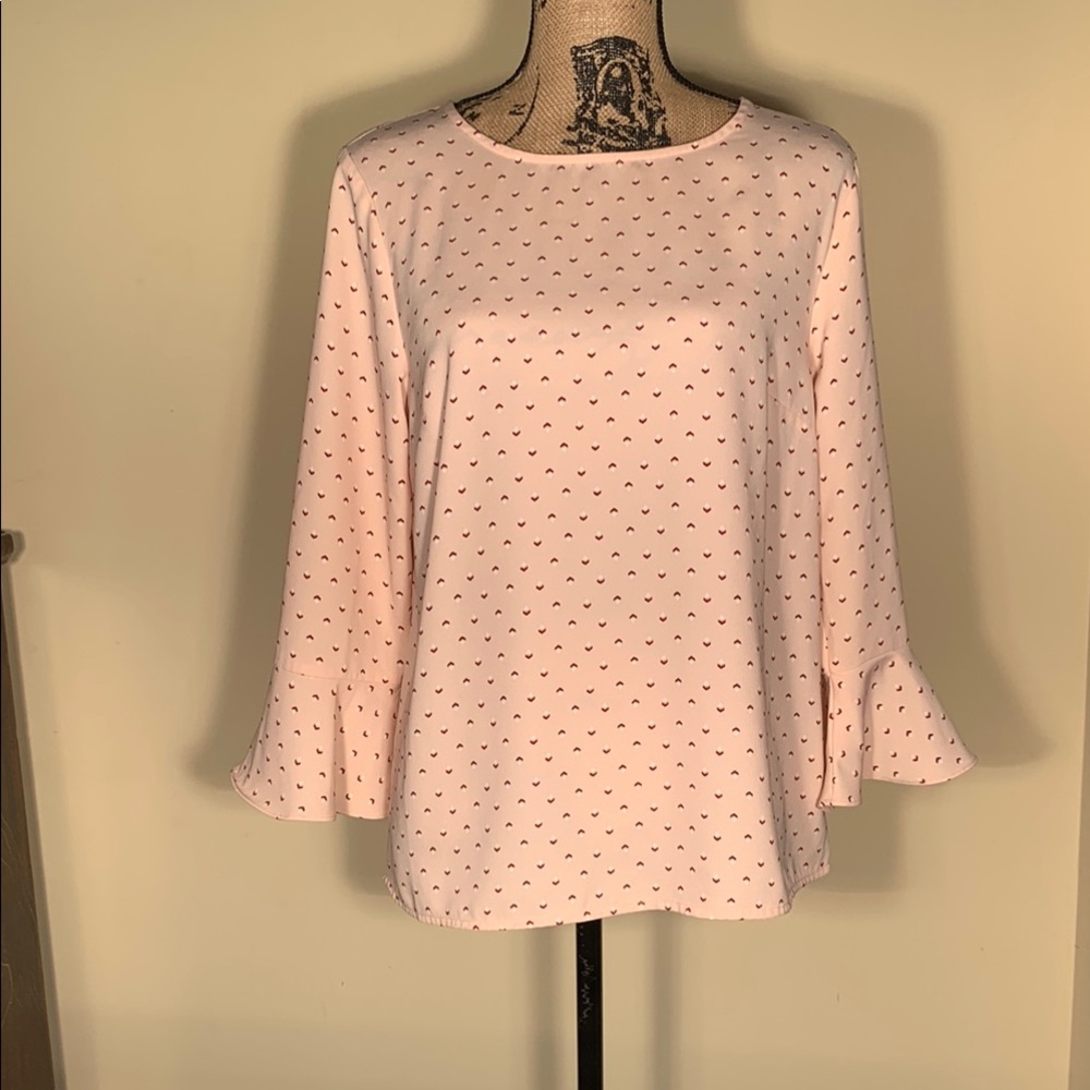 Old Navy M Pink Bell Sleeve Blouse